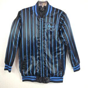 Rich Lifestyle Black With Blue Stripe Jacket Size Large